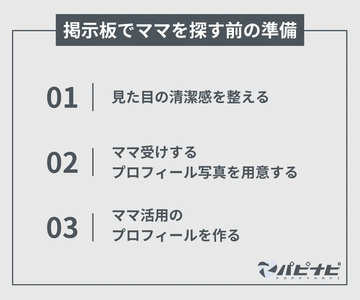 掲示板でママを探す前の準備
